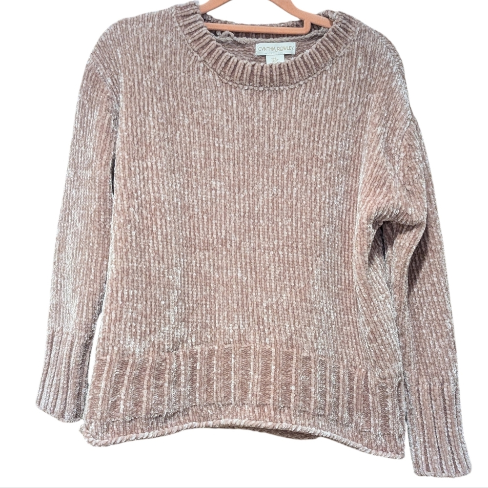 Cynthia Rowley Chenille Sweater Sand Beige Color Sz S